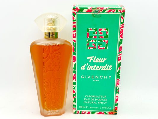 1995 Profumo Vintage Givenchy Fleur D'Interdit 100 Ml Edp Spray Eau De Parfum Donna Interdit