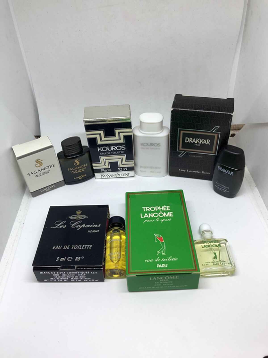 5 MIGNON VINTAGE YSL KOUROS LANCOME SAGAMORE TROPHEE DRAKKAR NOIR DIANA profumo