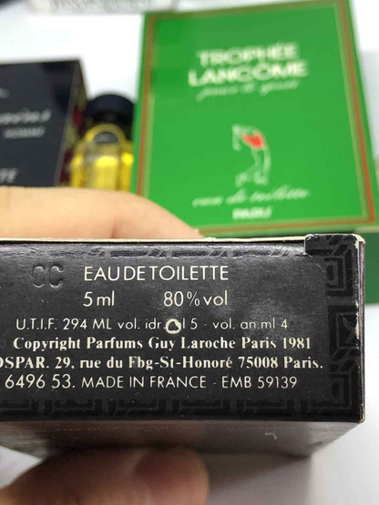 5 MIGNON VINTAGE YSL KOUROS LANCOME SAGAMORE TROPHEE DRAKKAR NOIR DIANA profumo