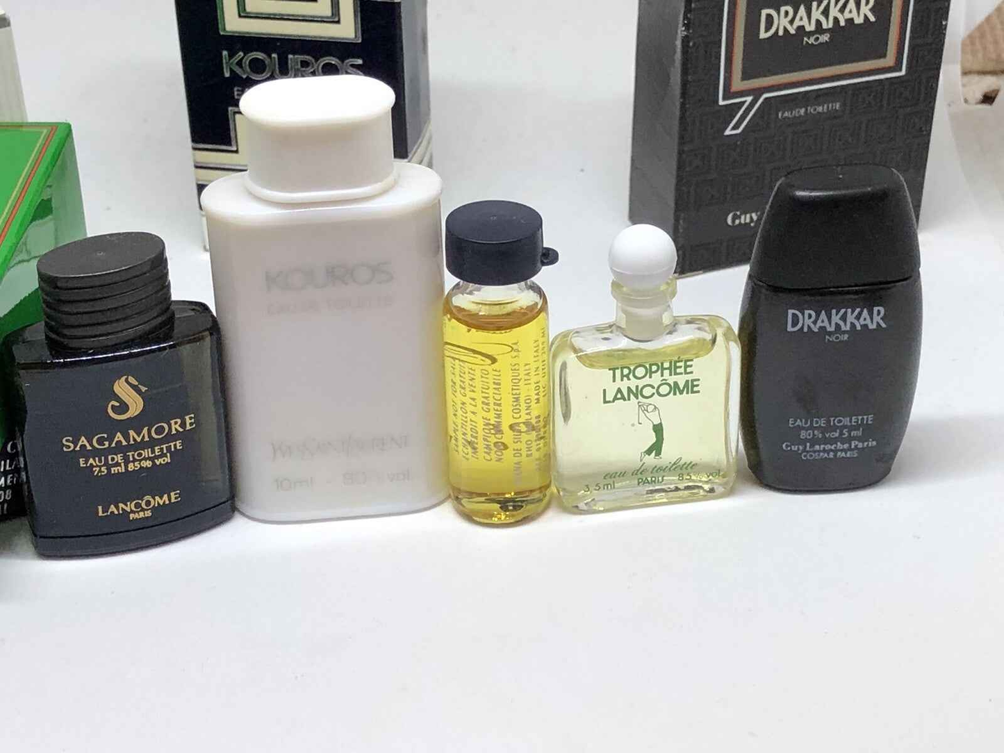 5 MIGNON VINTAGE YSL KOUROS LANCOME SAGAMORE TROPHEE DRAKKAR NOIR DIANA profumo