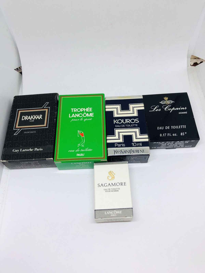 5 MIGNON VINTAGE YSL KOUROS LANCOME SAGAMORE TROPHEE DRAKKAR NOIR DIANA profumo