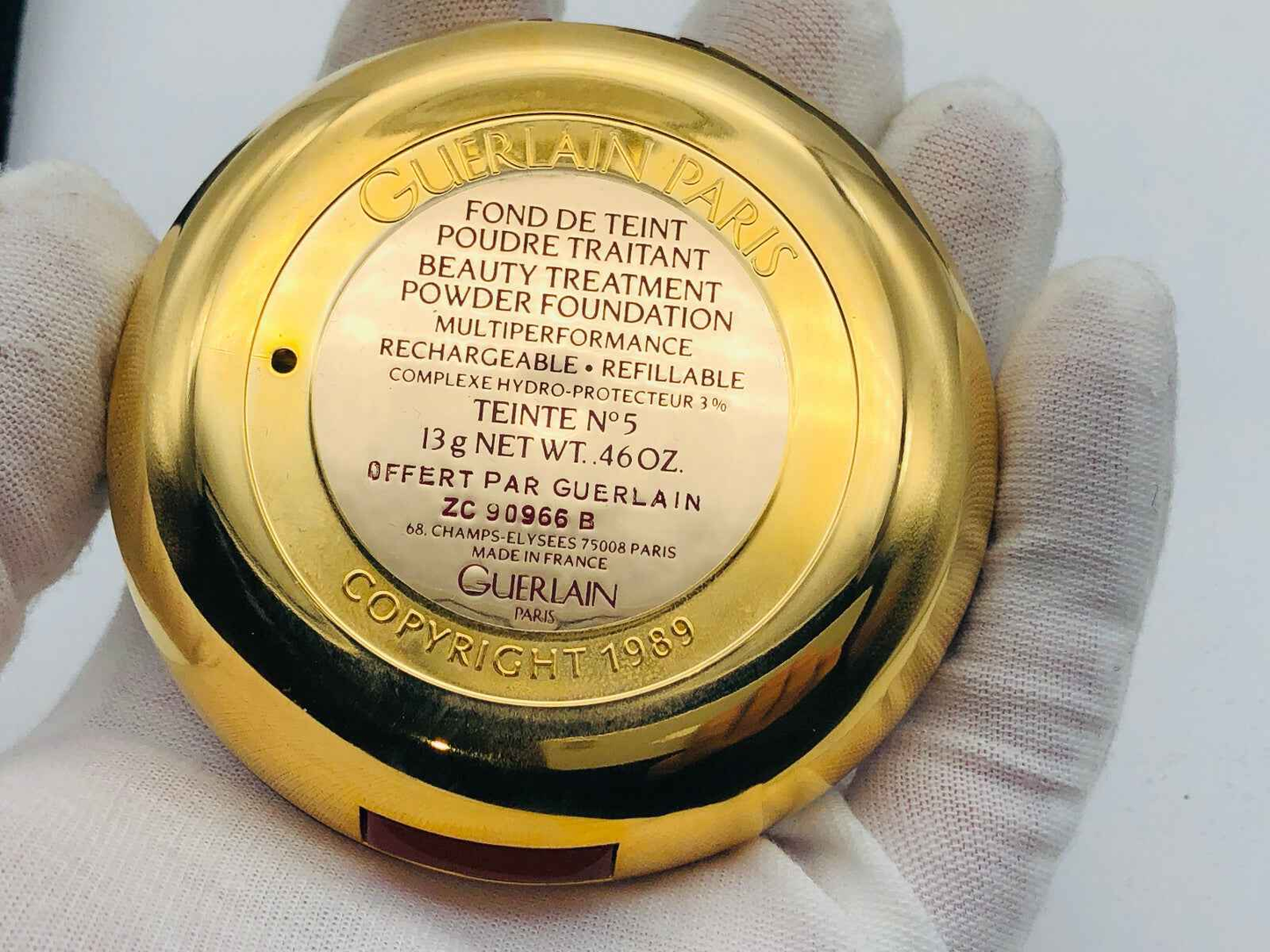 GUERLAIN FOND DE TEINT VINTAGE 13 gr N°5 REFILLABLE FONDOTINTA POWDER FOUNDATION