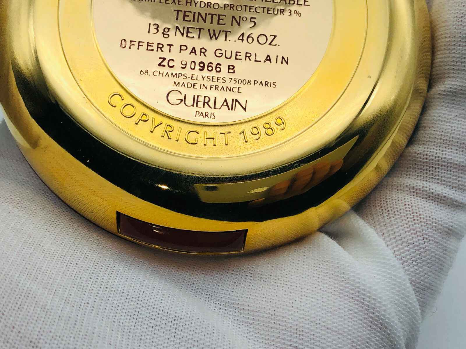 GUERLAIN FOND DE TEINT VINTAGE 13 gr N°5 REFILLABLE FONDOTINTA POWDER FOUNDATION