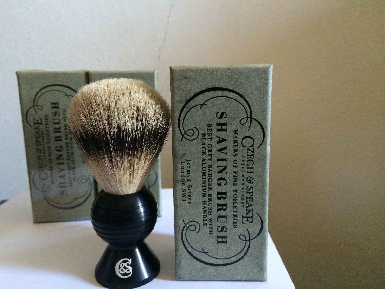 CZECH & SPEAKE N 88 pennello da barba shaving brush silvertip badger vintage