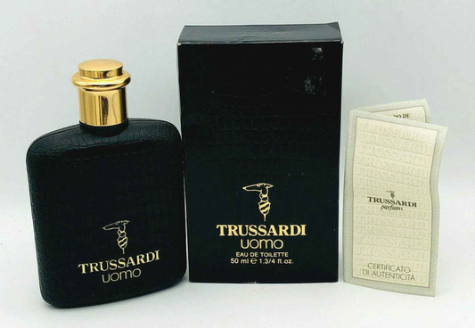 PROFUMO TRUSSARDI UOMO VINTAGE EDT UOMO 50 ml SPLASH PRE BARCODE POUR HOMME RARO