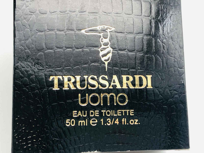 PROFUMO TRUSSARDI UOMO VINTAGE EDT UOMO 50 ml SPLASH PRE BARCODE POUR HOMME RARO