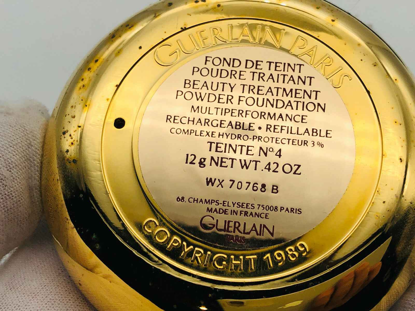 GUERLAIN FOND DE TEINT VINTAGE 13 gr N°4 REFILLABLE FONDOTINTA POWDER FOUNDATION