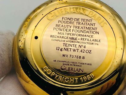 GUERLAIN FOND DE TEINT VINTAGE 13 gr N°4 REFILLABLE FONDOTINTA POWDER FOUNDATION