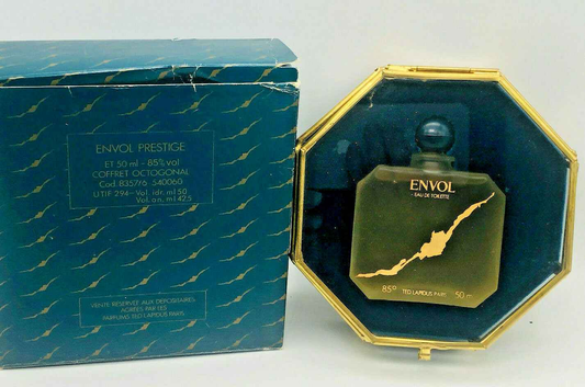 TED LAPIDUS ENVOL PRESTIGE profumo vintage EDT 50 ml splash COFFRET OCTAGONAL