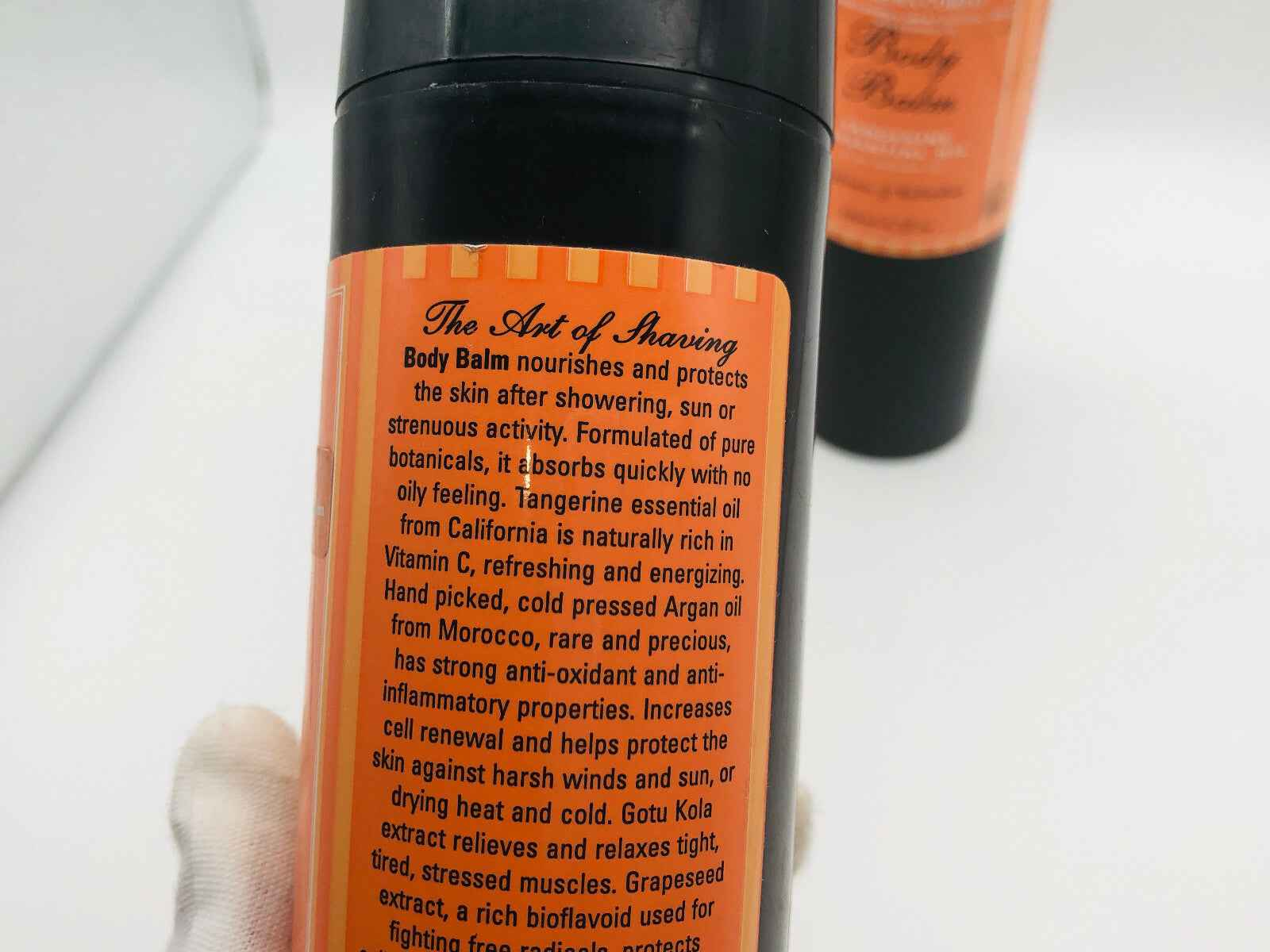 STOCK 2X THE ART OF SHAVING TANGERINE BODY BALM ARGAN OIL 200 ml MANDARINO CORPO