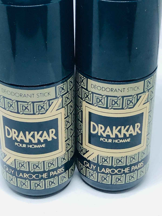 2X DEO GUY LAROCHE DRAKKAR VINTAGE DEODORANT STICK for Men DEODORANTE 52GR HOMME
