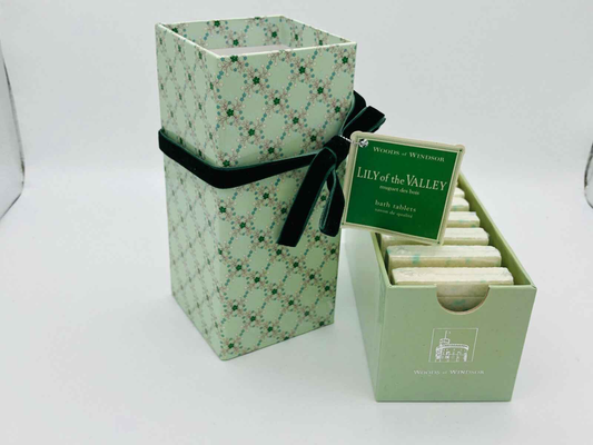 WOODS OF WINDSOR perfumed bath tablets 8 x 36 gr vintage lily of the valley rare
