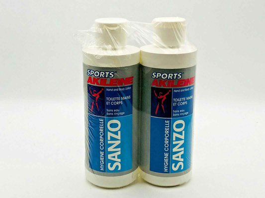 2X AKILEINE SANZO HAND & BODY LOTION SANS EAU 200 ML LOZIONE MANI E CORPO SPORT