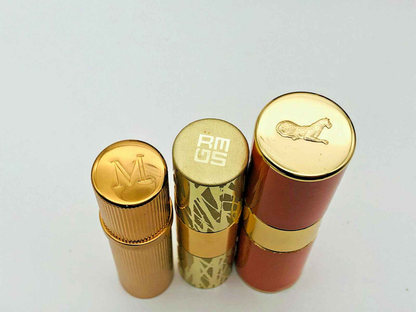 3X VUOTI EMPTY PARFUM EXTRAIT REFILLABLE ADAM GRES MOLYNEAUX VINTAGE profumo