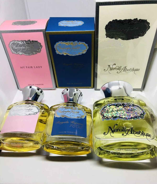 STOCK 3 PROFUMI WASHINGTON TREMLETT NEROLI ABSOLUTE FAIR LADY ROYALS HEROES 50ml