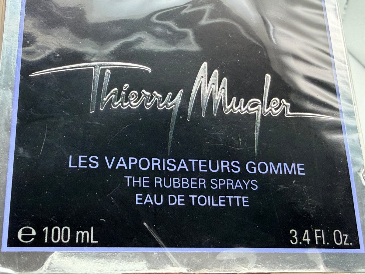 THIERRY MUGLER A MEN PROFUMO VINTAGE 100 ml EDT SPRAY 2011 Sealed Pour Homme Old Edition A* RUBBER FLASK