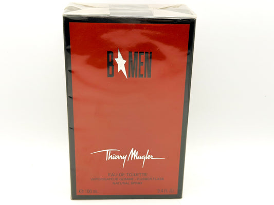THIERRY MUGLER B MEN PROFUMO VINTAGE 100 ml EDT SPRAY Sealed RUBBER FLASK Homme B*