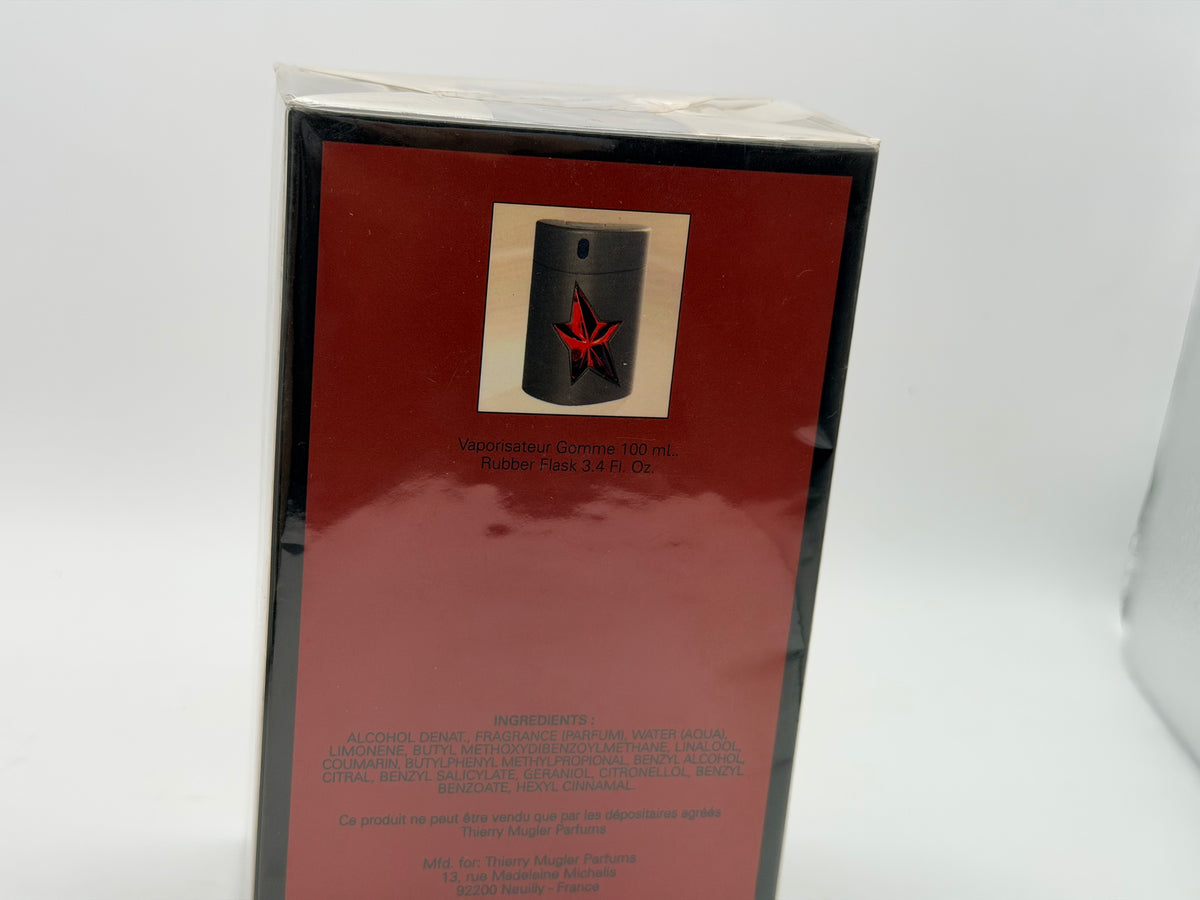 THIERRY MUGLER B MEN PROFUMO VINTAGE 100 ml EDT SPRAY Sealed RUBBER FLASK Homme B*