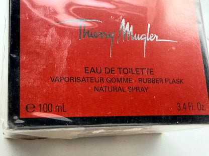 THIERRY MUGLER B MEN PROFUMO VINTAGE 100 ml EDT SPRAY Sealed RUBBER FLASK Homme B*