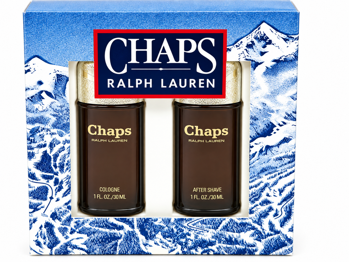 RALPH LAUREN CHAPS Profumo Vintage Set Cologne 30 ml + After Shave Uomo Cosmair raro