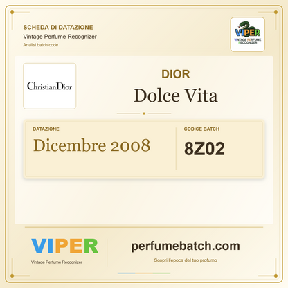CHRISTIAN DIOR DOLCE VITA 50 ml Edt spray Profumo Vintage eau de toilette 2008 Discontonued donna raro