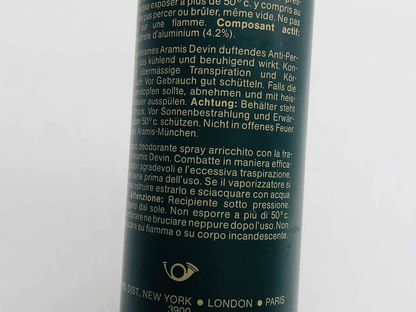 Spray Aramis Devin Country Fresh con formula anti-traspirante per una freschezza duratura