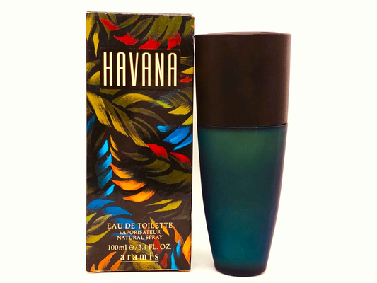 Profumo Aramis Havana Vintage in bottiglia verde da 100 ml con confezione colorata
