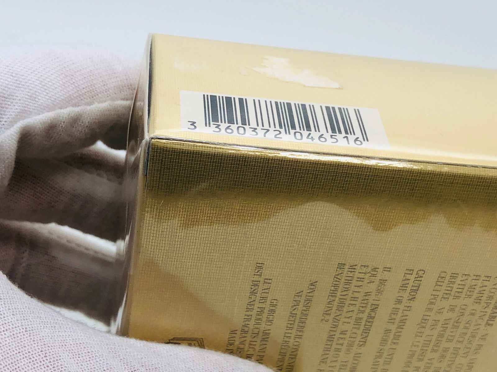 Scatola di profumo Armani Sensi Vintage con etichetta dorata e serratura per collezionisti