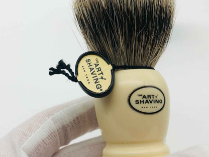 Pennello Tasso Fine Badger The Art Of Shaving con manico elegante per la rasatura di alta qualità.