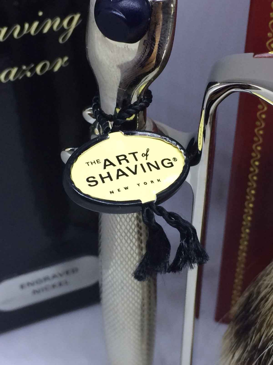 Set da barba con pennello e rasoio della ART OF SHAVING SET BRUSH RAZOR in elegante design