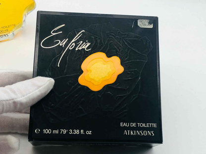 Scatola di profumo Euforia Atkinsons Vintage Eau de Toilette da 100 ml con design distintivo