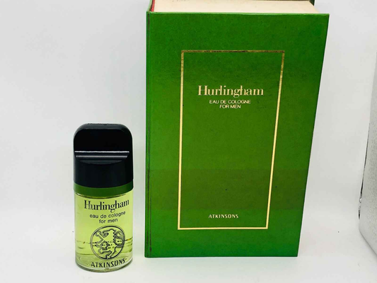 Profumo Atkinsons Hurlingham in flacone verde, accompagnato dal cofanetto elegante per uomini