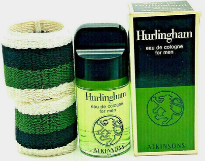 Profumo Atkinsons Hurlingham Vintage con bottiglia di colore verde e confezione elegante per uomini