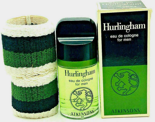 Profumo Atkinsons Hurlingham Vintage con bottiglia di colore verde e confezione elegante per uomini