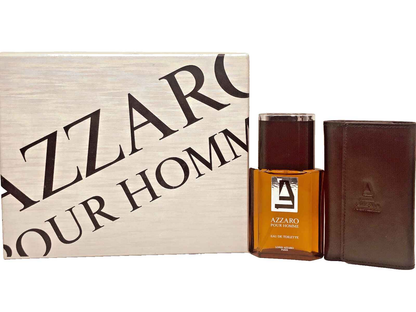 Azzaro Pour Homme profumo vintage con confezione regalo e astuccio in pelle