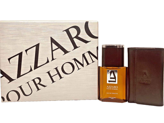 Azzaro Pour Homme profumo vintage con confezione regalo e astuccio in pelle