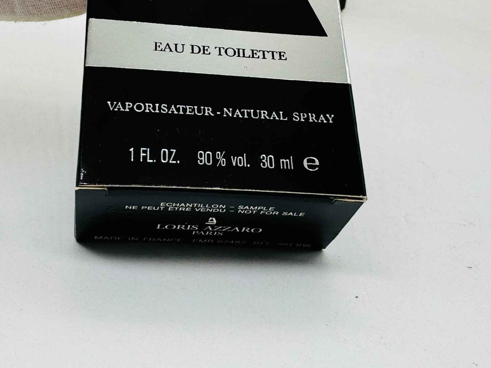 Scatola del Profumo Azzaro Pour Homme Vintage in formato campione da 30 ml con spray naturale