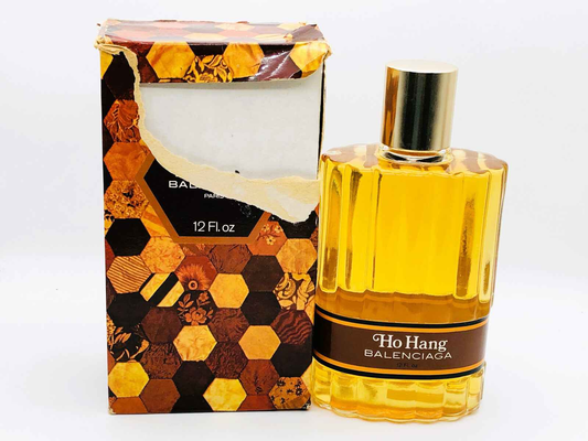 Profumo Balenciaga Ho Hang Vintage in flacone di vetro con confezione esagonale dorata