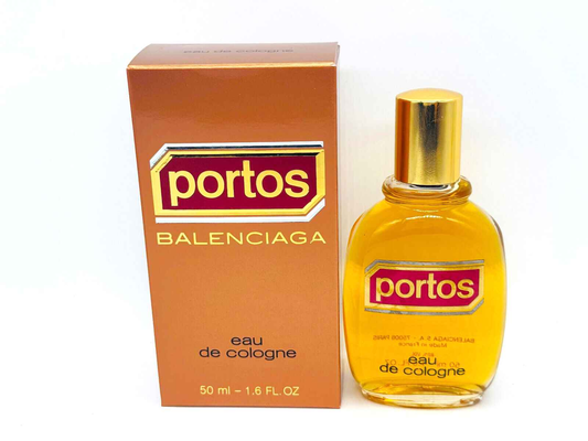 Profumo Balenciaga Portos Vintage in flacone da 50 ml con confezione elegante e design classico