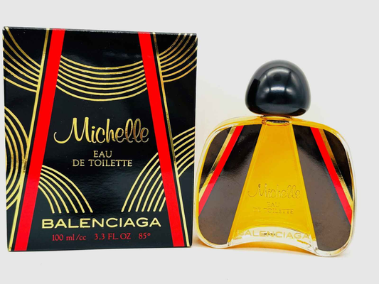 Profumo Balenciaga Michelle Vintage in flacone dorato con scatola elegante per una fragranza iconica