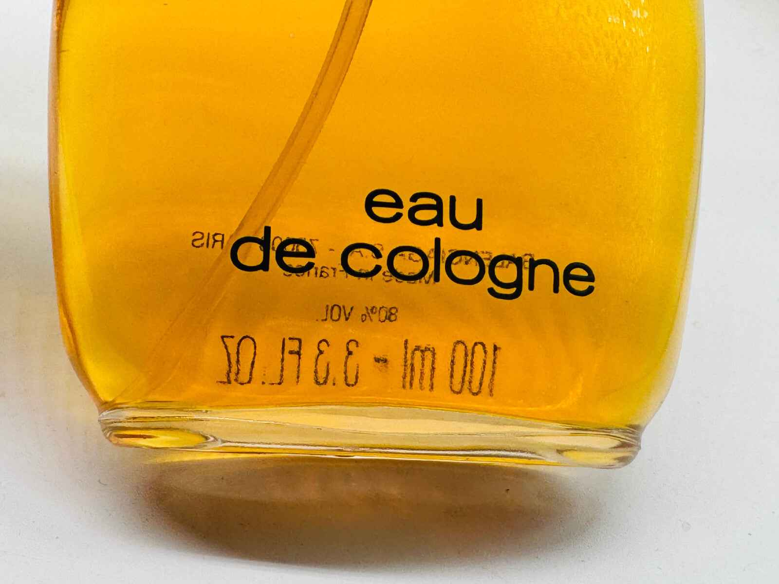 Flacone di profumo Balenciaga Portos Vintage in vetro trasparente con etichetta nera