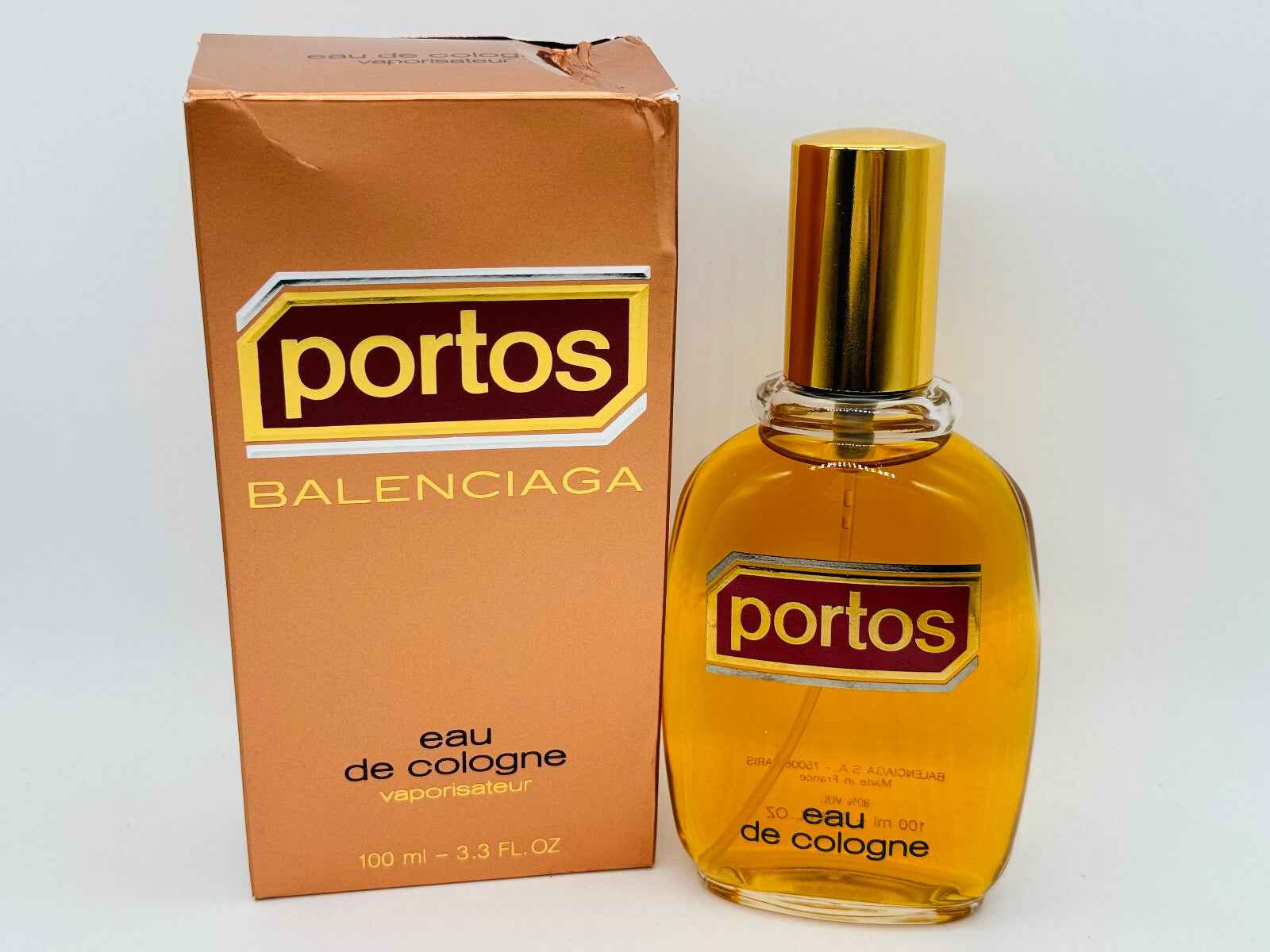 Profumo Balenciaga Portos Vintage in flacone elegante da 100 ml con confezione in cartone lucido