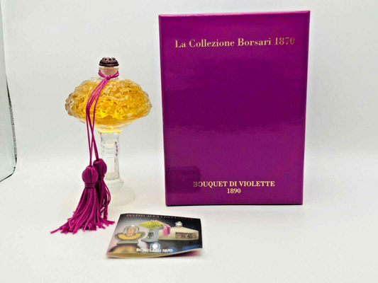 Profumo Vintage Borsari Bouquet di Violette 1890 con flacone decorativo e confezione elegante
