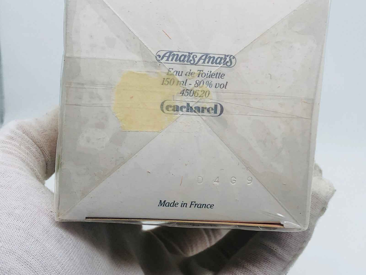Confezione di Cacharel Anais Anais Vintage Eau de Toilette 150 ml con etichetta e dettagli di fabbrica