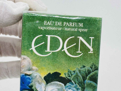 Confezione di Profumo Eden Cacharel Vintage con etichetta elegante e dettagli floreali