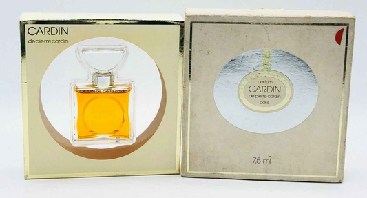 Profumo Cardin de Pierre Cardin Vintage in bottiglia da 75 ml con elegante confezione dorata