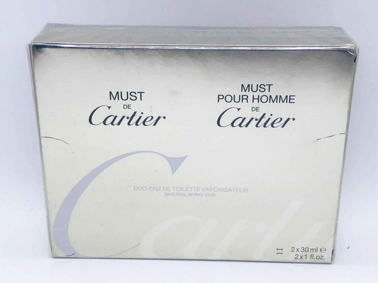 Confezione regalo di profumo Cartier Must con due flaconi da 30 ml per uomo