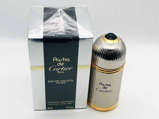 Profumo Pasha Cartier in confezione elegante da 50 ml per uomo, eau de toilette raffinata