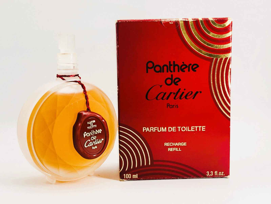 Profumo Vintage Panthere Cartier in bottiglia da 100 ml con confezione elegante e profumo intenso