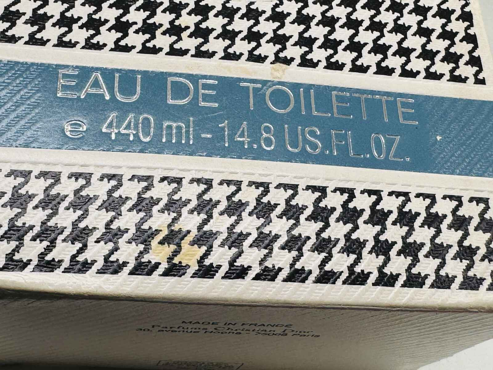 Scatola di profumo Diorella Vintage da 440 ml con design in tessuto pied de poule